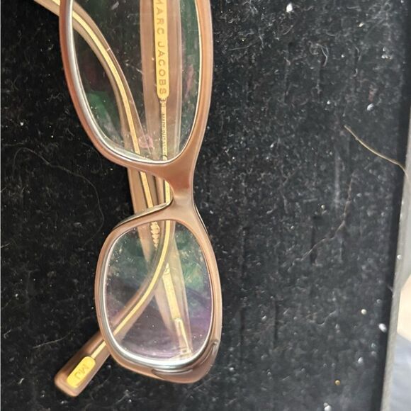 Marc Jacob’s logo glasses brown frames gold hardware classic eyewear cat eye - Picture 3 of 14